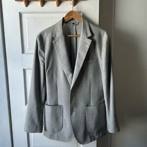 Jetsetter unconstructed Italian wool blazer in grey